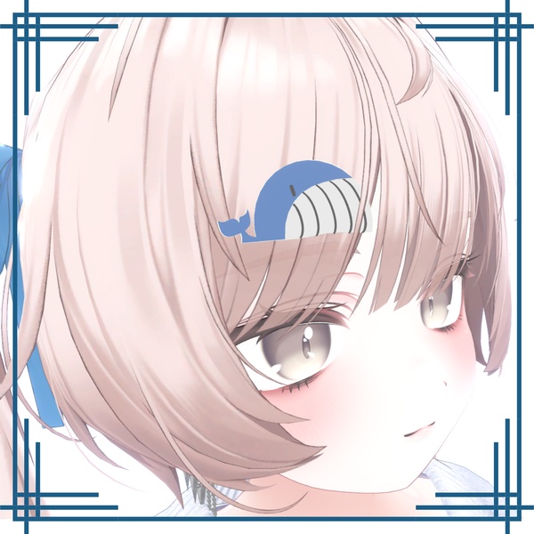 【3Dアクセサリー】くじらのクリップ 4色セット vol.1