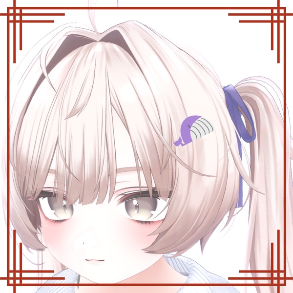 【3Dアクセサリー】くじらのクリップ 4色セット vol.2