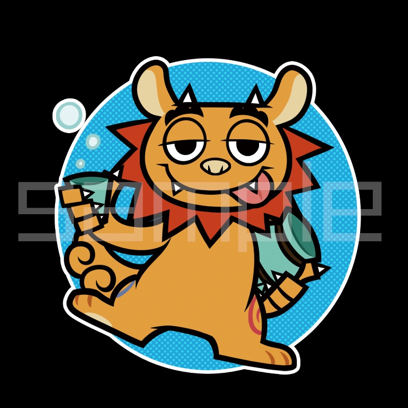 ポップンステッカー しま〜