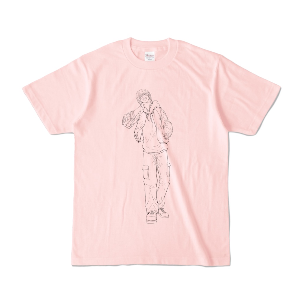 イラストTシャツ(ライトピンク)