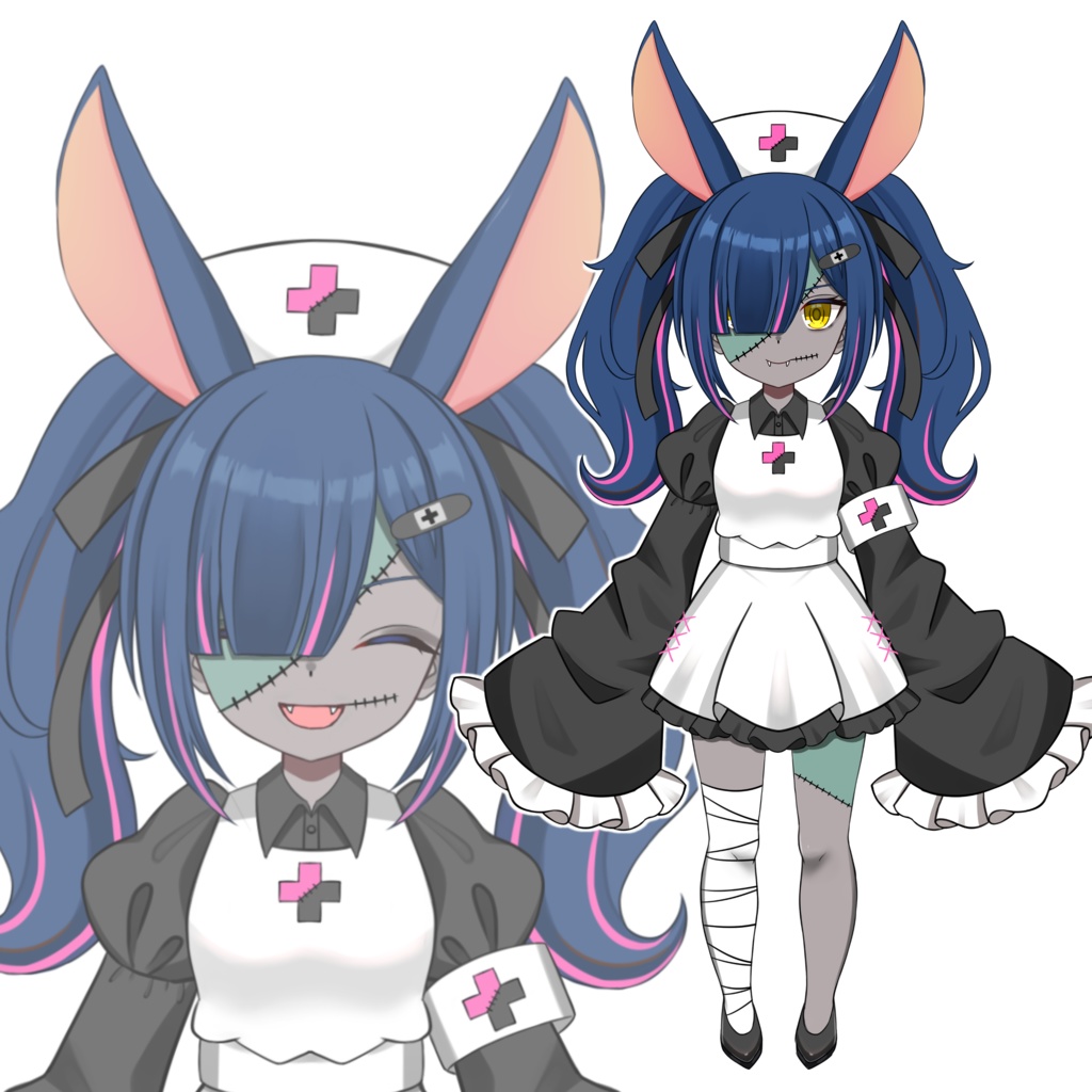 【汎用モデル】うさ耳ゾンビナース