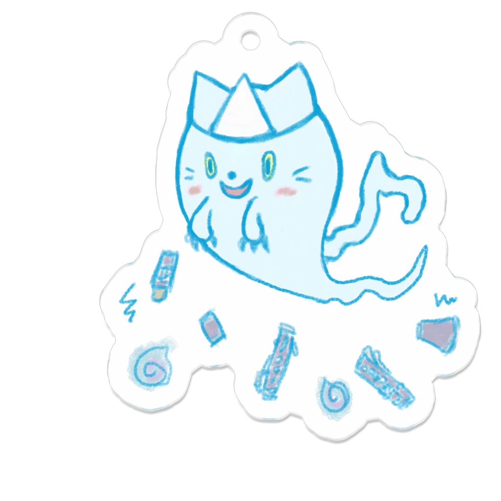 お化けネコキーホルダー