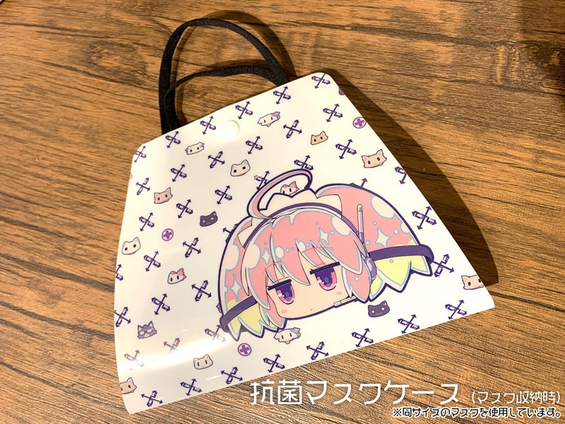 キュー子ちゃん〝密ですし。ソーシャルですしタンス〟リバーシブルマスク&抗菌マスクケースセット