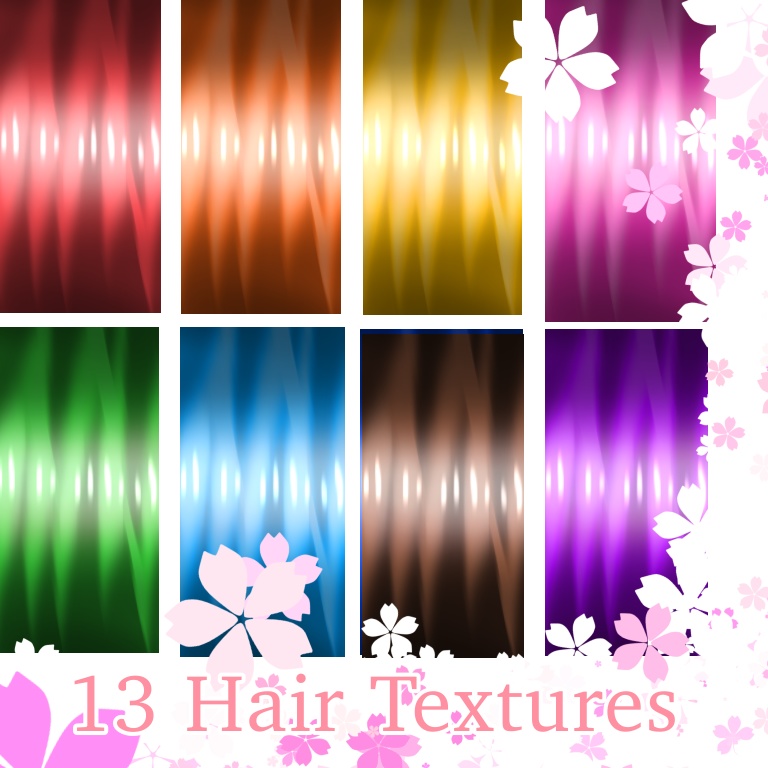 [FREE] 13 VRoid Hair Textures by krzyp czak