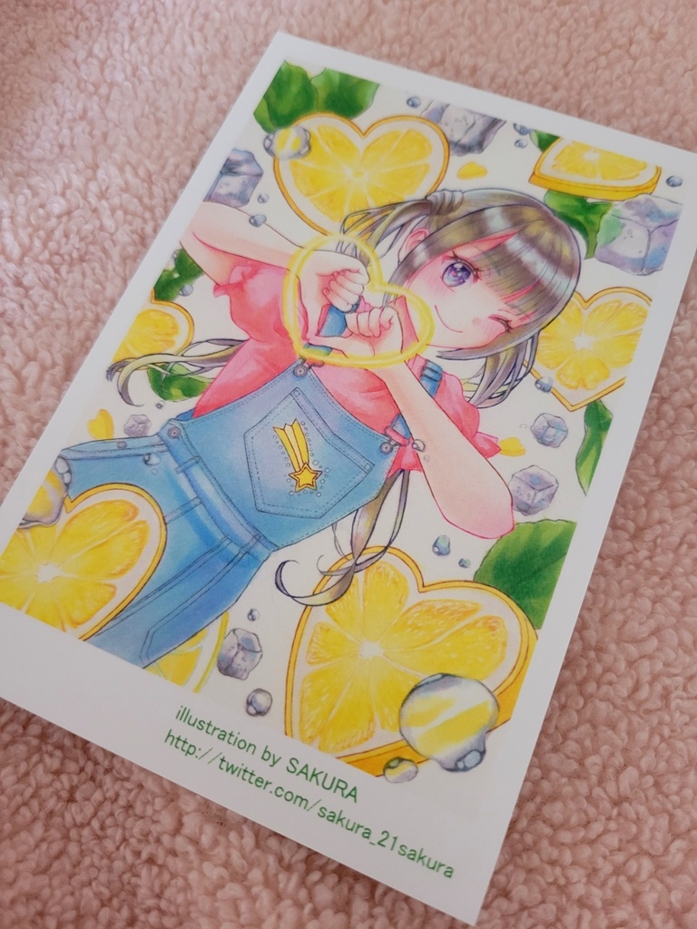 アクリル絵画 / レモン畑の少女 - 絵画/タペストリ
