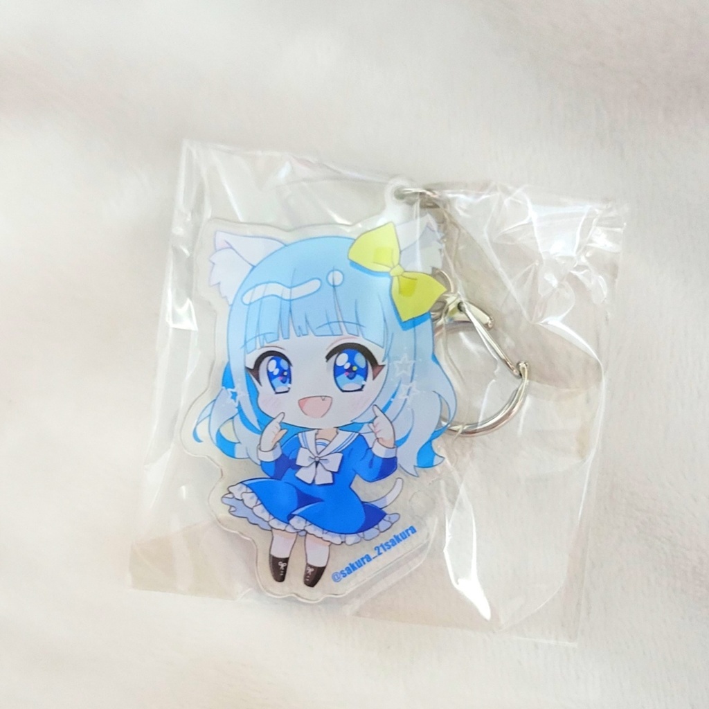 アクリルキーホルダー(白猫ちゃん)