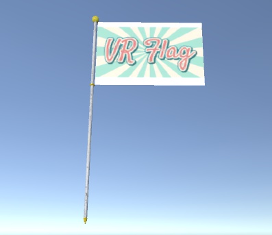 【VRChat向け】VR Flag - 手持ち旗 (柄のカスタマイズ可能)