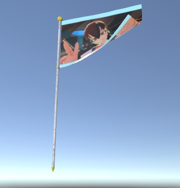 【VRChat向け】VR Flag - 手持ち旗 (柄のカスタマイズ可能)