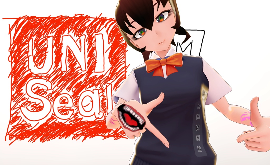 【VRChat向け】Uni Size Seal (サイズ シール) テクスチャ素材