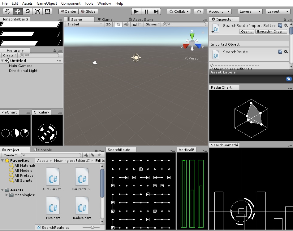 【UnityEditor拡張】Meaningless editor UI【グラフ】