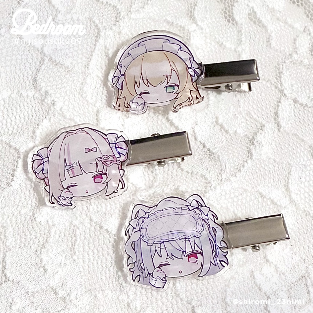 【にじそ09】「Bedroom」ヘアクリップセット【ルザキン】