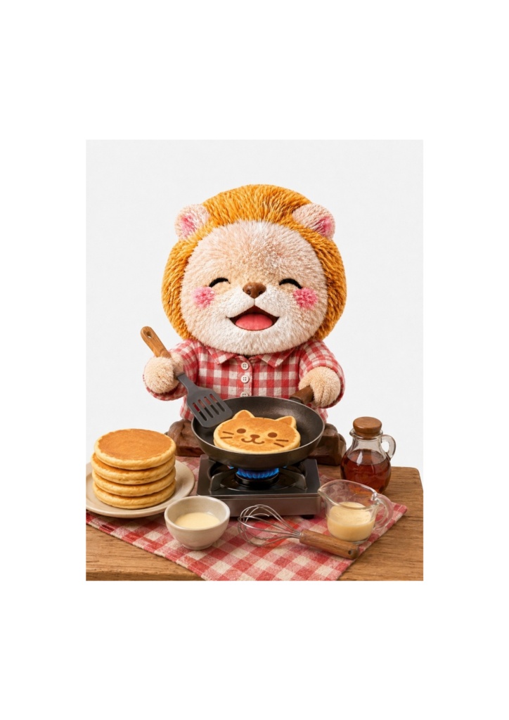 だいちゃんとクロちゃんのケーキ作り　塗り絵