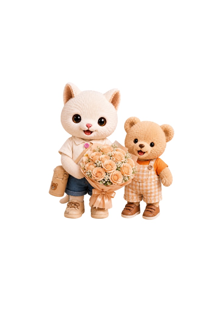 シロちゃんと薔薇🌹
