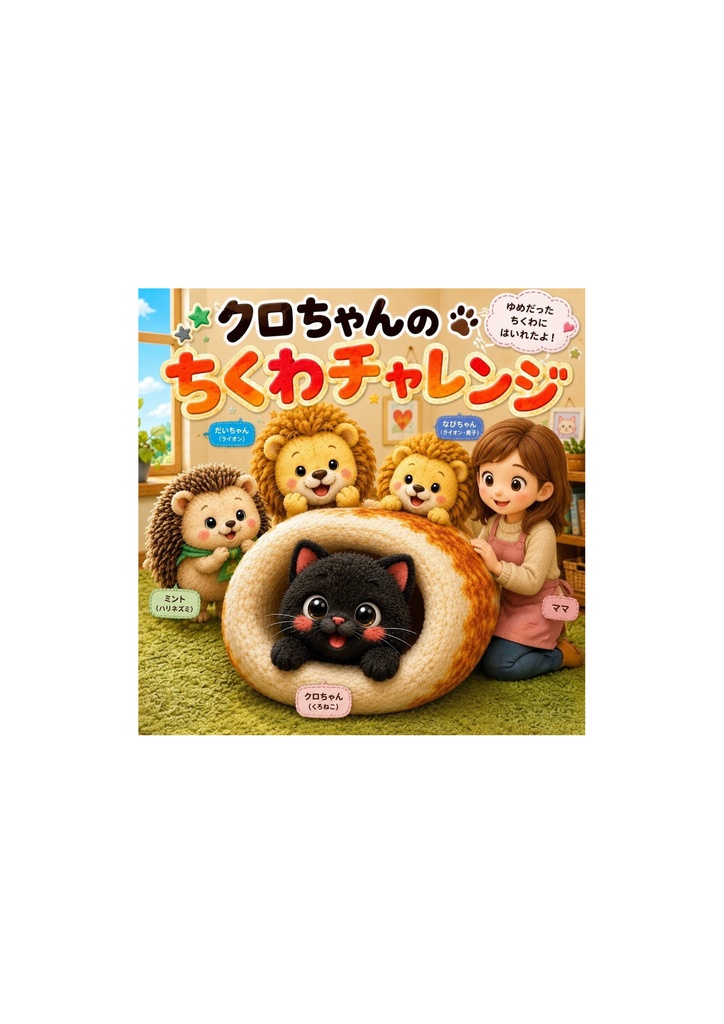 クロちゃんの「ちくわ」チャレンジ✨🐈‍⬛