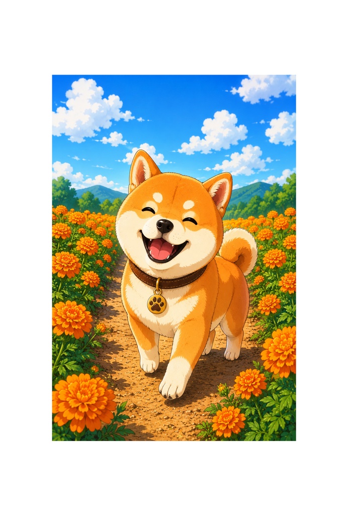 柴犬🐕アニメ風インテリアカード（5種）