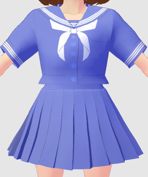 水色セーラー服 上下セット VRoid用
