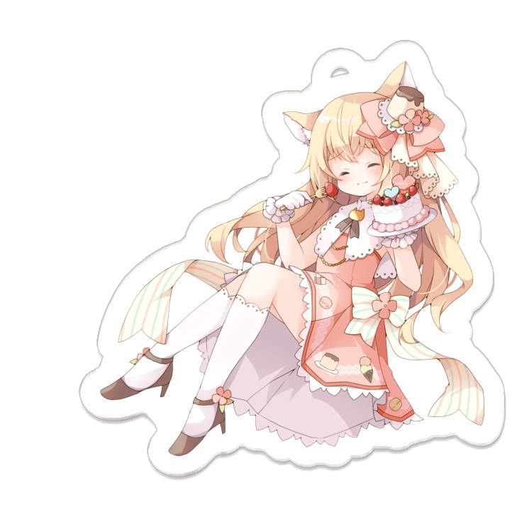 猫渕うい　お誕生日アクリルキーホルダー（もぐもぐ）