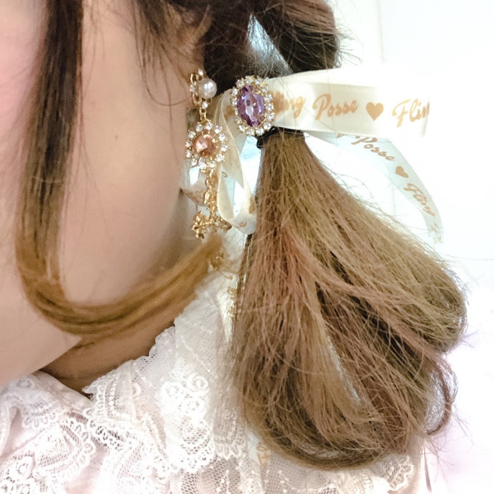 揺らめくLightリボンバレッタ【受注】