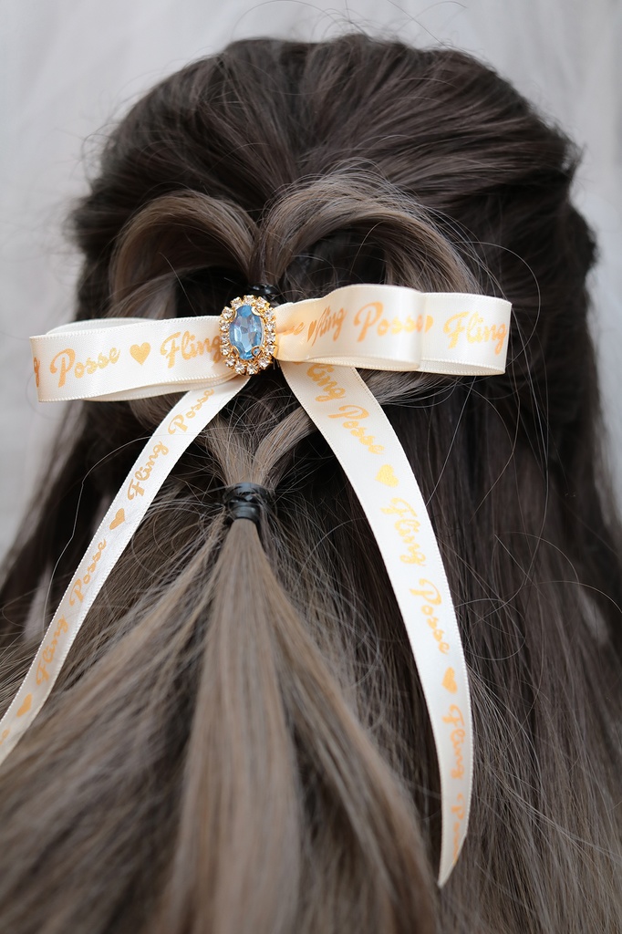 揺らめくLightリボンバレッタ【受注】