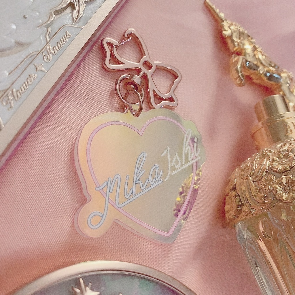 にか石ネオンロゴオーロラアクキー