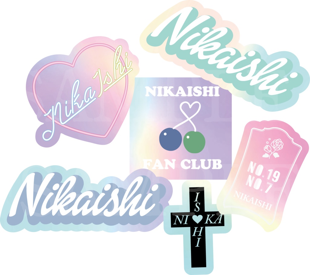 にか石概念ステッカーセット