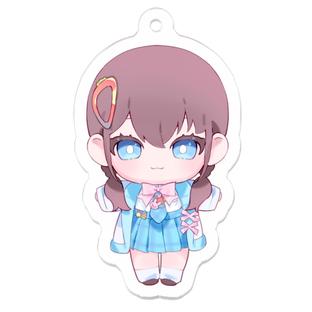 ぬい風アクキー「うさぎ大好きJKちゃん（妹の方）」