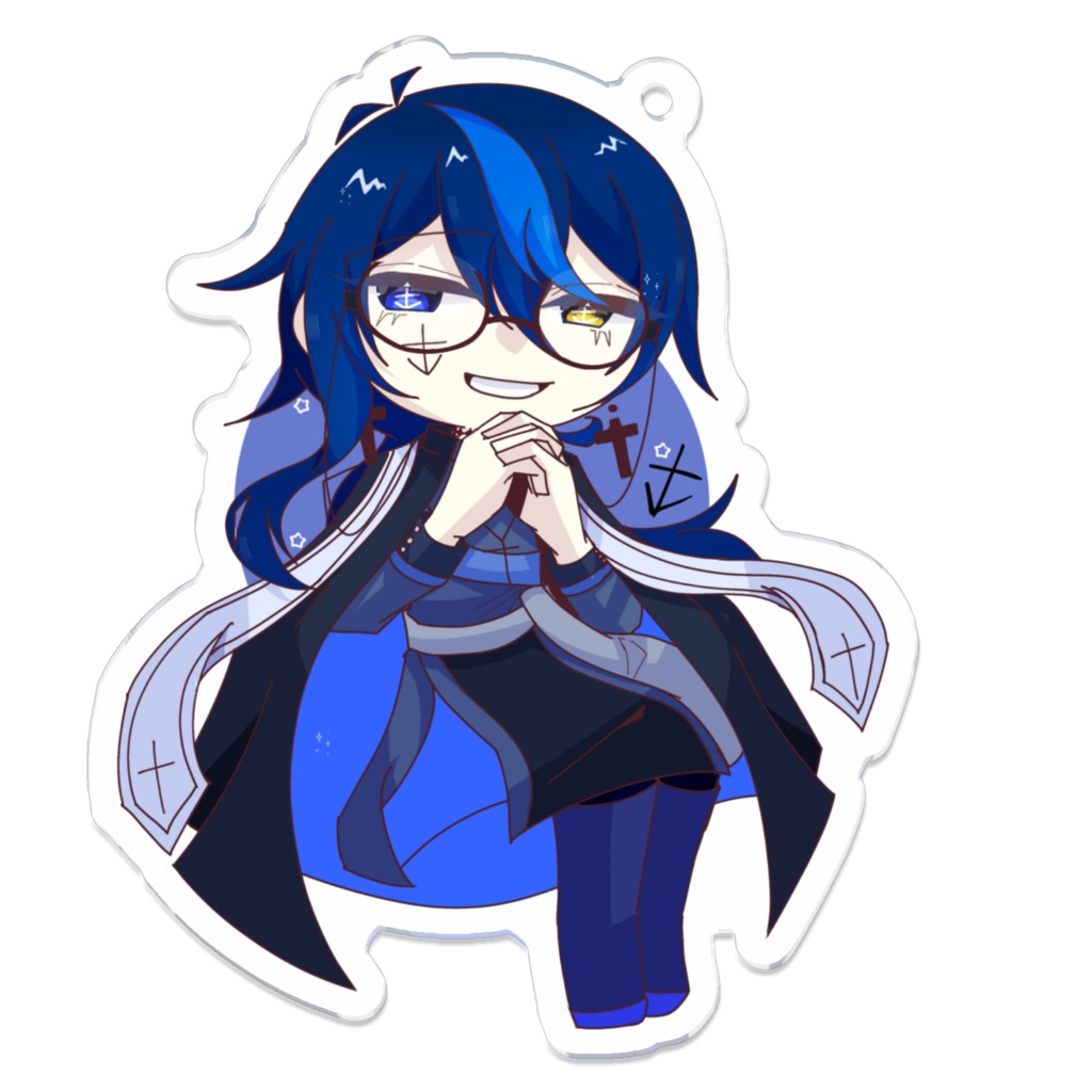 【シアン】アクリルキーホルダー