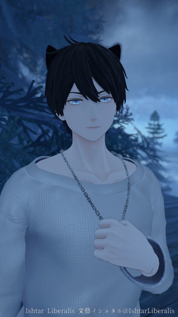 オリジナル3Dモデル「冬夜」