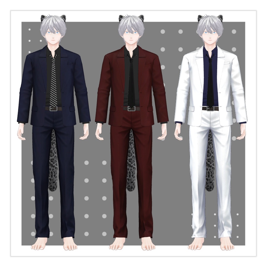 【冬夜専用3D衣装】スーツ(+学生服)