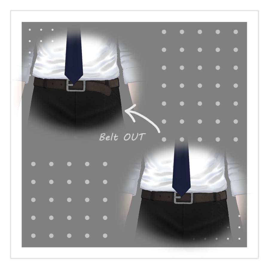 【冬夜専用3D衣装】スーツ(+学生服)