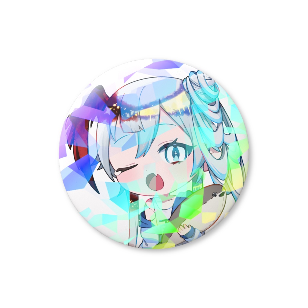 しずく缶バッチ