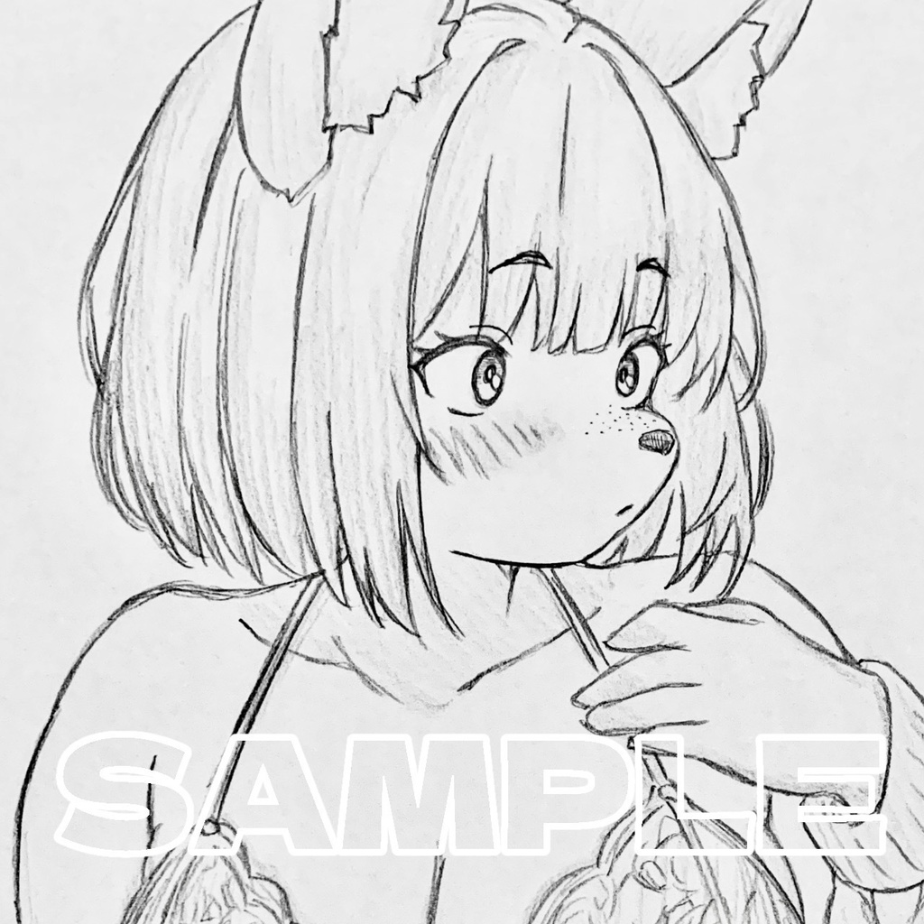A5＊オリジナル＊アナログ原画 鉛筆画 直筆イラスト 一点物 m127