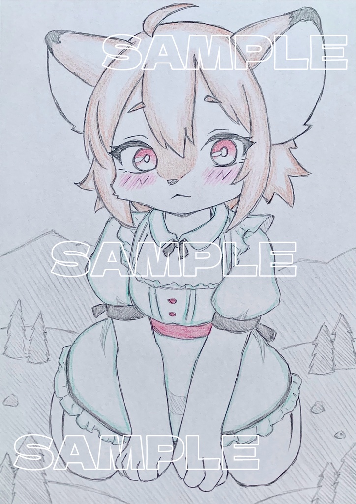 A5原画＊オリジナル＊アナログ 直筆イラスト 一点物 65