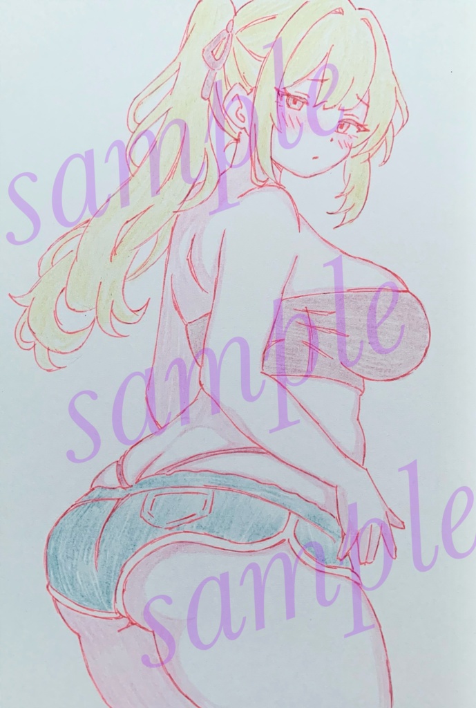 ハガキ ポストカード 原画＊オリジナル＊アナログ 直筆イラスト 一点物 D07