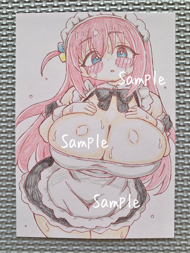 A6 原画＊同人＊アナログ 直筆イラスト 一点物 後藤ひとり メイド