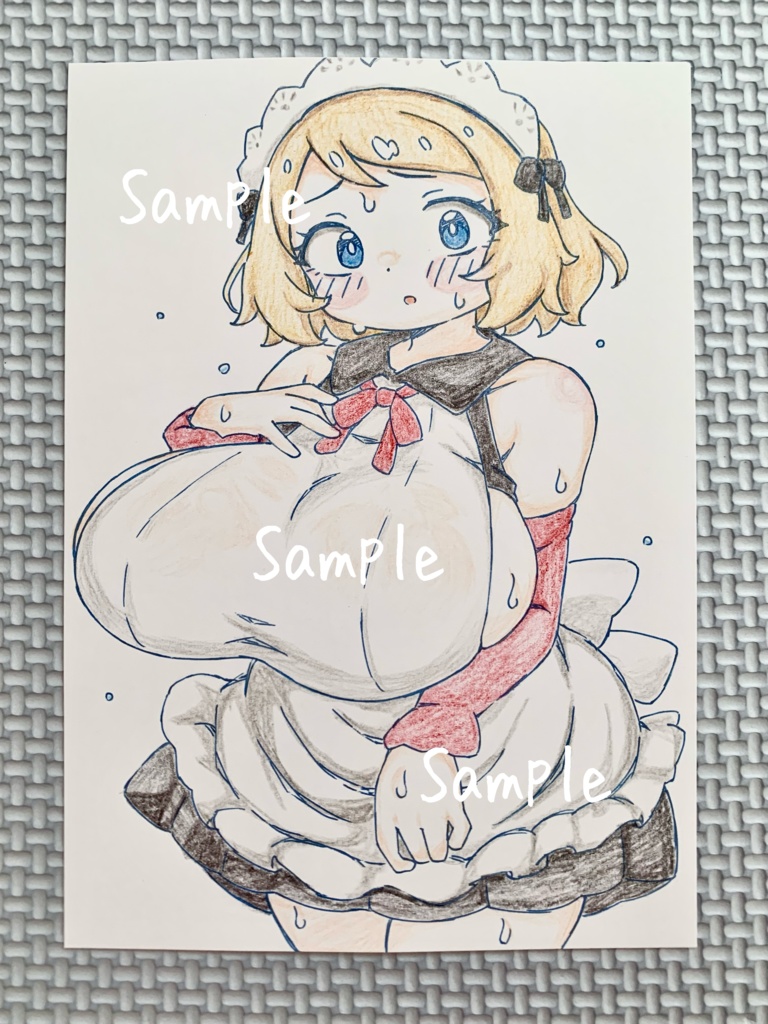 A6 原画*同人*アナログ 直筆イラスト 一点物 セレナ メイド