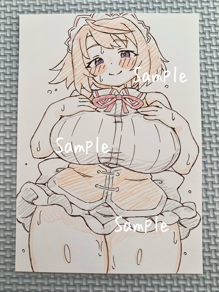 A6 原画＊同人＊アナログ 直筆イラスト 一点物 鴇羽舞衣 メイド