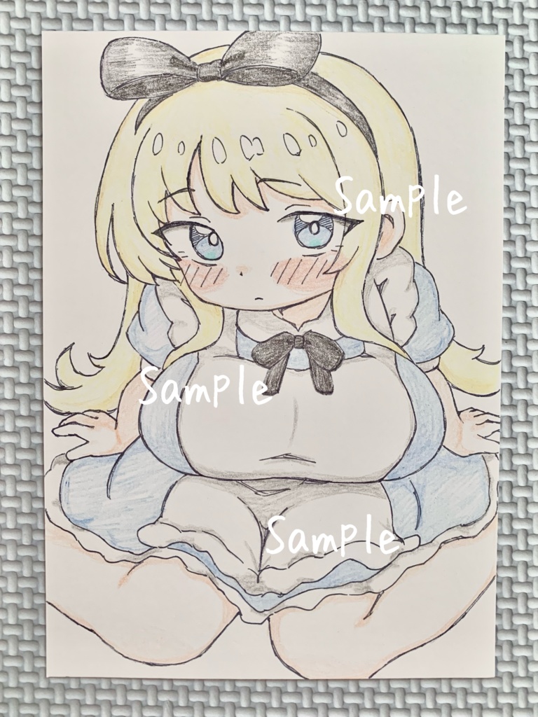 ★SALE★ A6 原画＊オリジナル＊アナログ 直筆イラスト 一点物 不思議の国のアリス