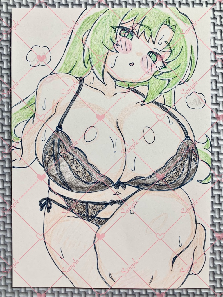 A6 原画*同人*アナログ 直筆イラスト 一点物 園崎詩音 ランジェリー