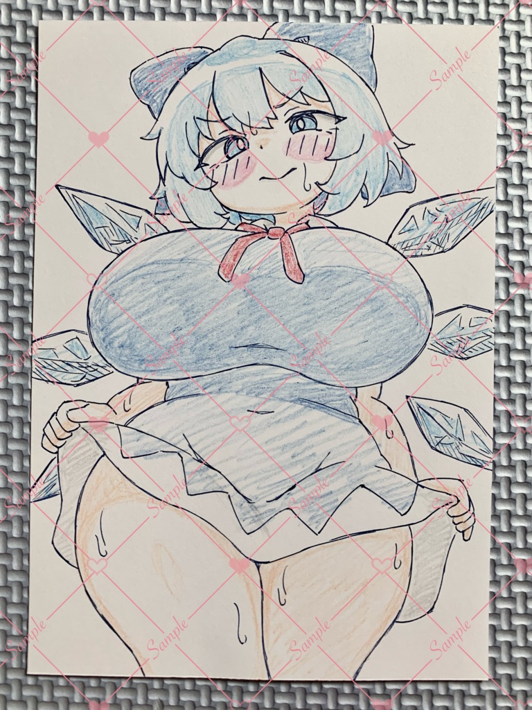 A6 原画*同人*アナログ 直筆イラスト 一点物 チルノ