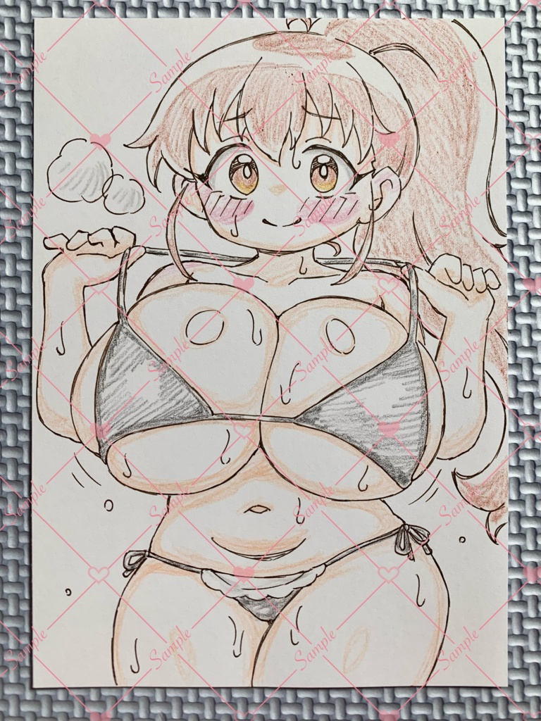A6 原画*同人*アナログ 直筆イラスト 一点物 種島ぽぷら ビキニ