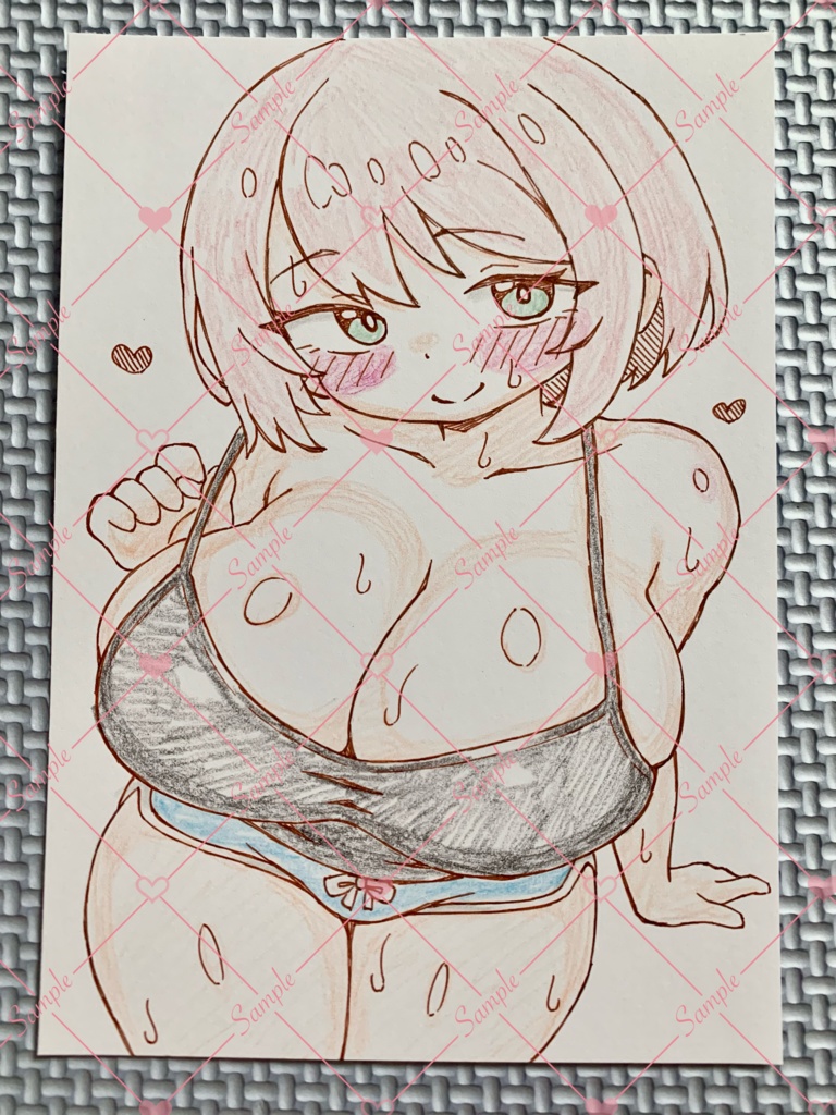 A6 原画*オリジナル*アナログ 直筆イラスト 一点物 部屋着ちゃん