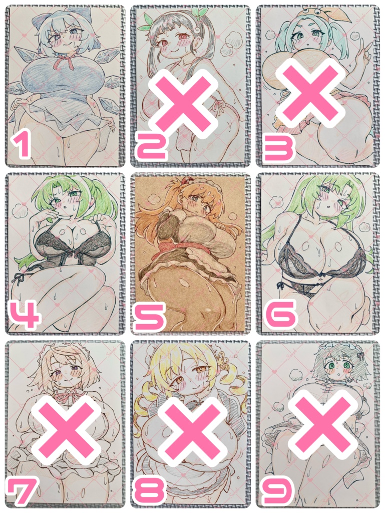 A6 原画*同人*アナログ 直筆イラスト 一点物 A