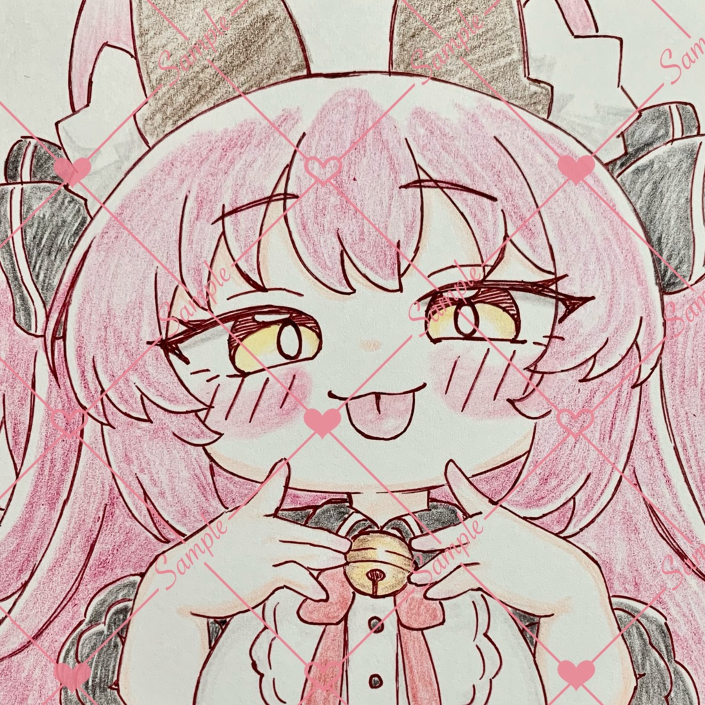 ハガキサイズ 原画*オリジナル*アナログ 直筆イラスト 一点物 a