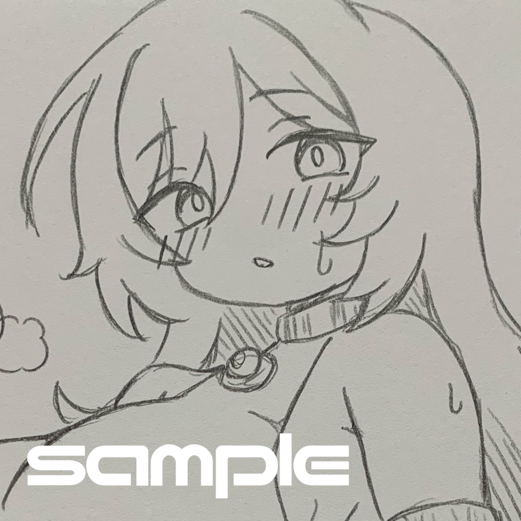 A6 ラフ画 鉛筆画＊原画＊オリジナル＊アナログ 直筆イラスト 一点物 姫