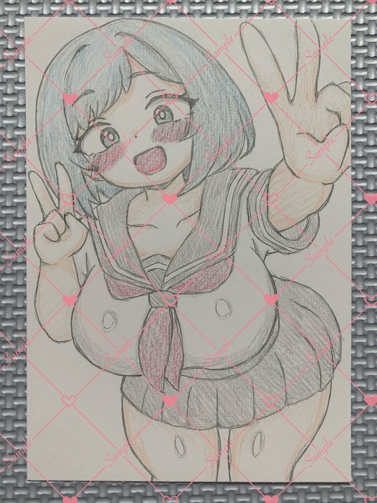 🌈セール🌈 A6 原画＊オリジナル＊アナログ 直筆イラスト 一点物 s106
