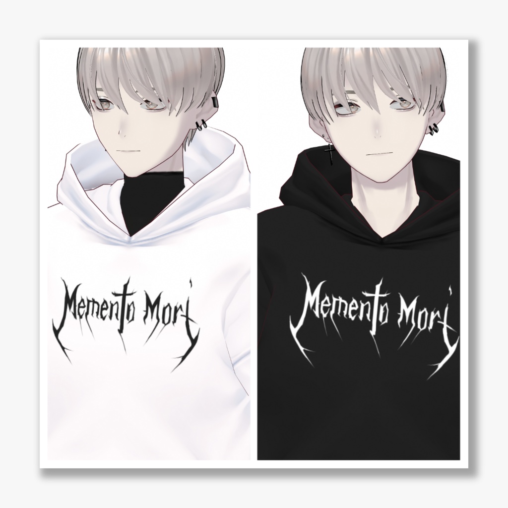 【無料版有】メメントモリパーカー【VRoidテクスチャ】