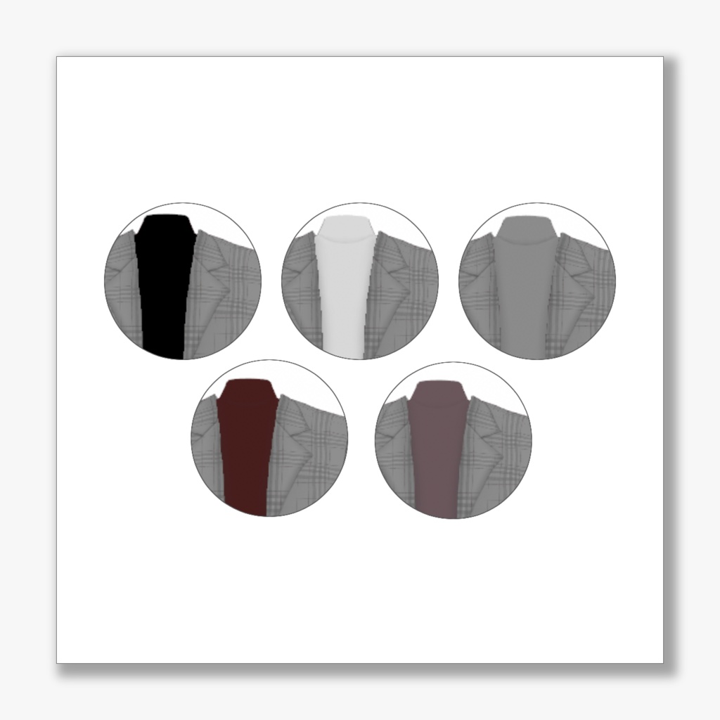 【VRoid】秋のチェックスーツ