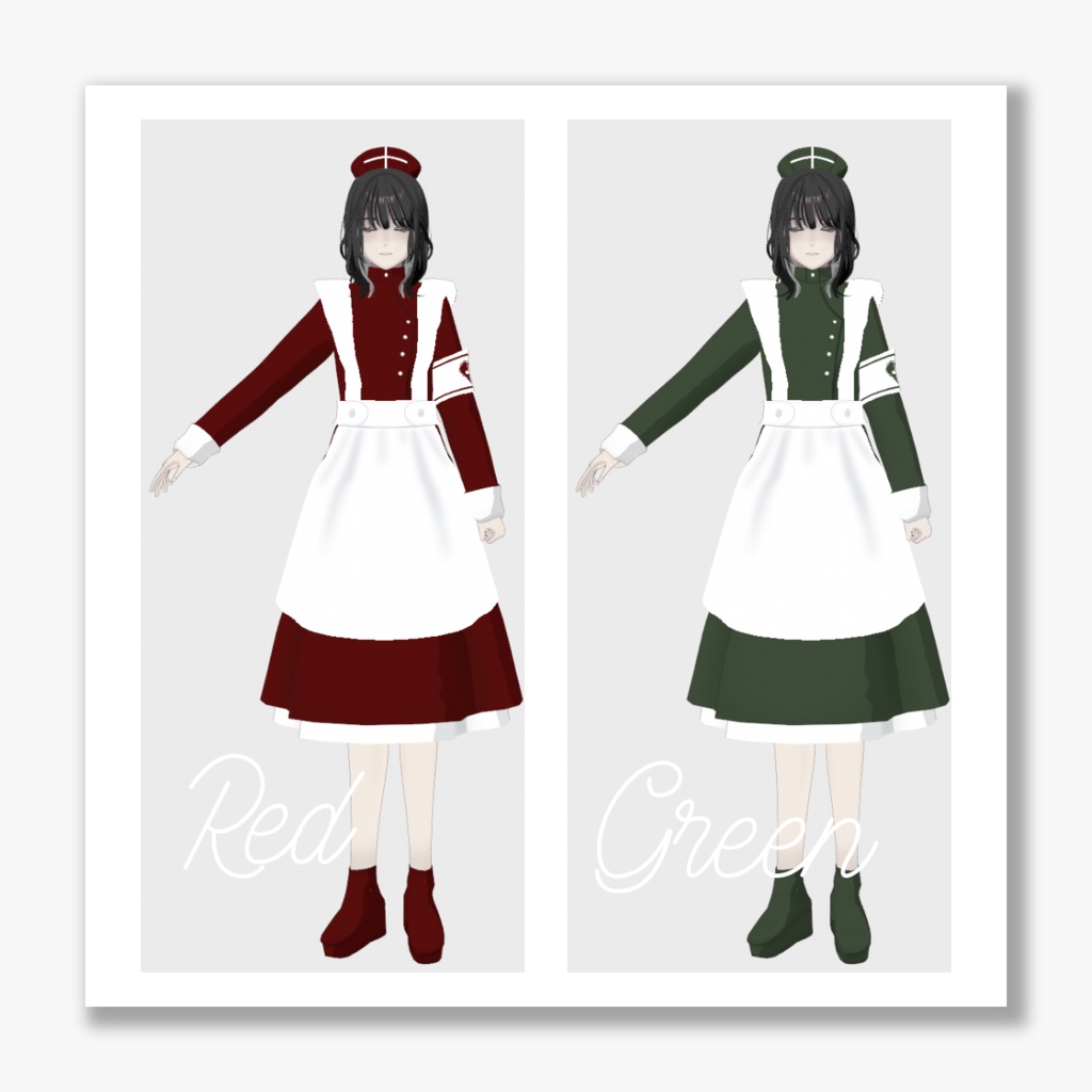 【VRoid】クラシカルナースワンピ