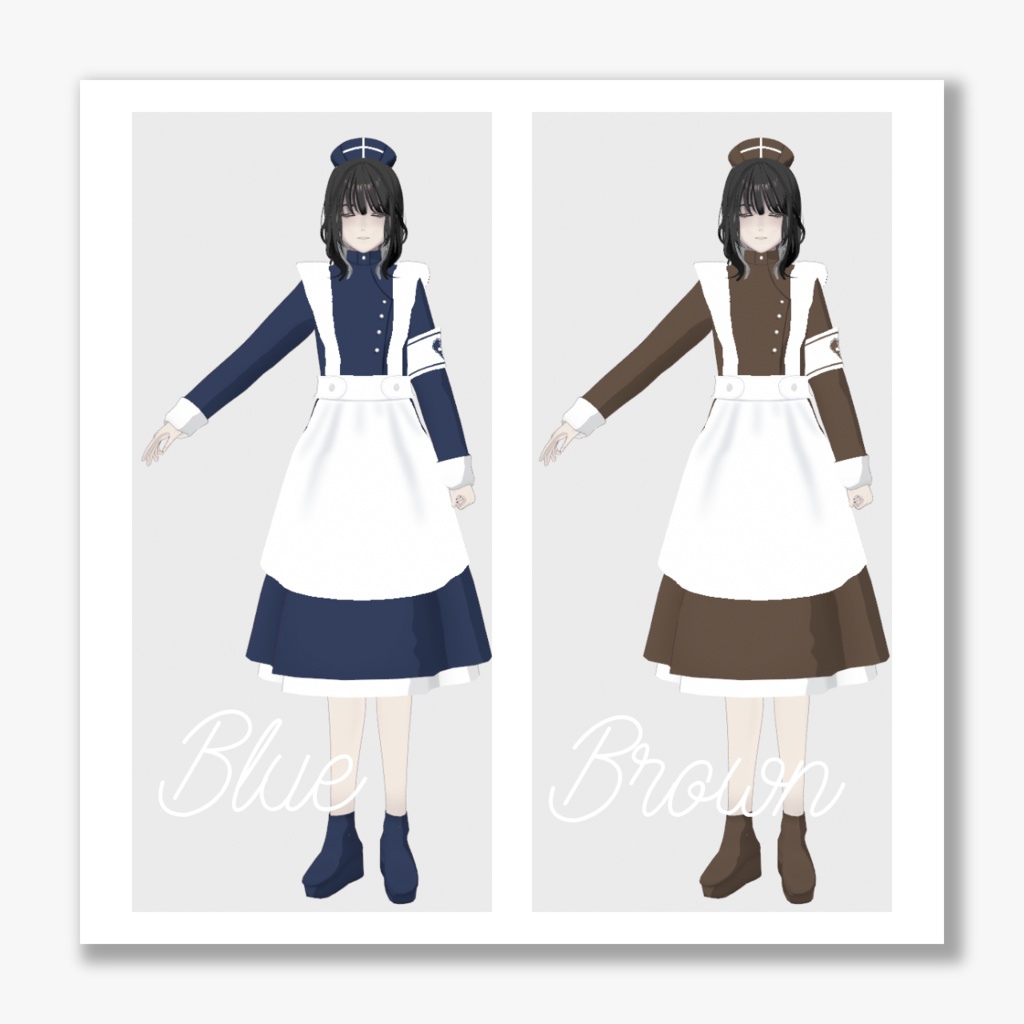 【VRoid】クラシカルナースワンピ